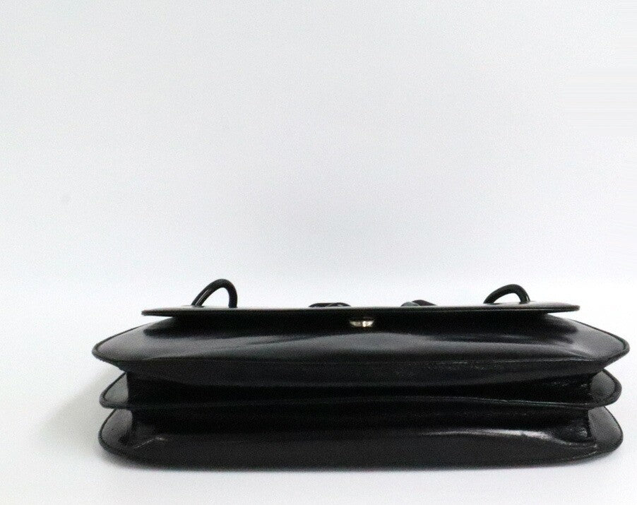 PRADA Nappa Swing Leather Chain Shoulder Bag B6380 Black 29.5cm Authentic Used