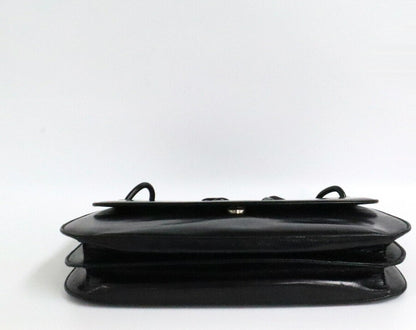 PRADA Nappa Swing Leather Chain Shoulder Bag B6380 Black 29.5cm Authentic Used