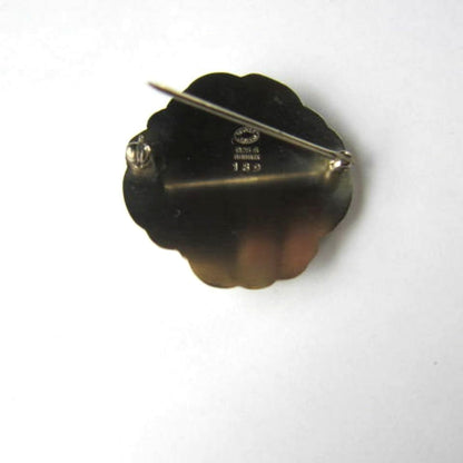Georg Jensen Brooch #189 Art Nouveau Sterling Silver Garnet Cabochon Denmark VTG