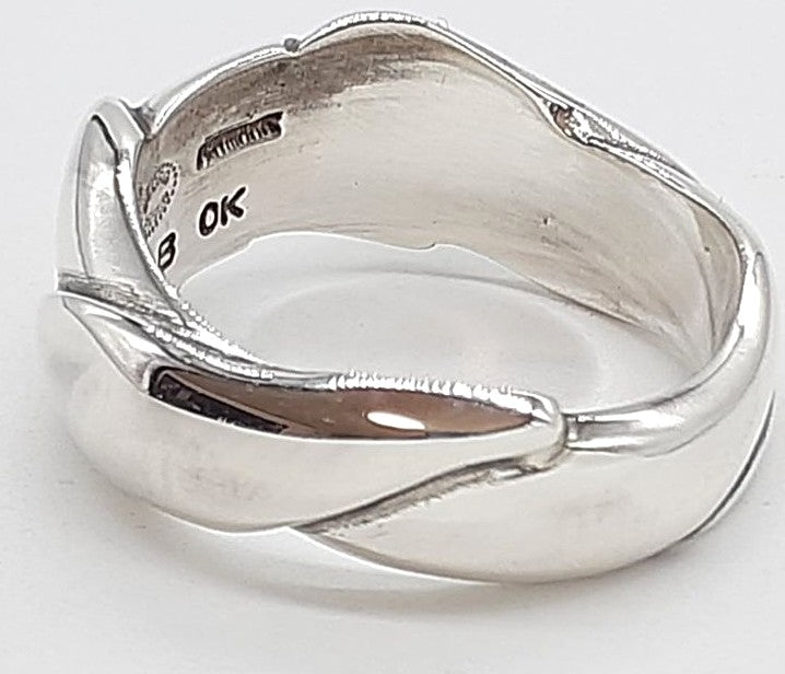 Georg Jensen 240B Ole Kortzau Ring Silver 925 Gold Dot Denmark Auth US5.5 EU50