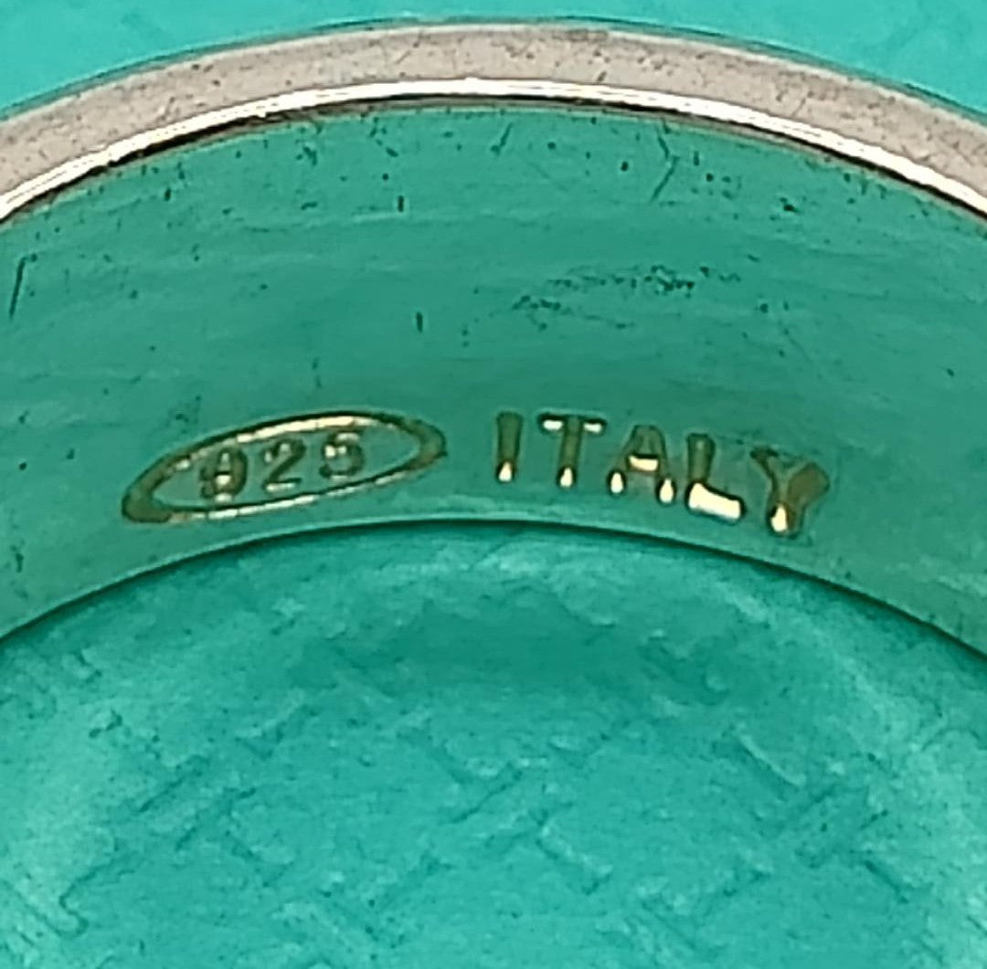 Tiffany & Co Atlas Ring Sterling Silver 925 Band US5 EU49 Authentic Vintage