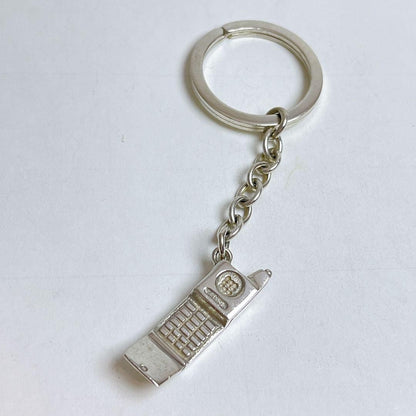 Vintage Tiffany & Co. Sterling Silver 925 Cell Phone Key Chain Key Ring 9.8cm