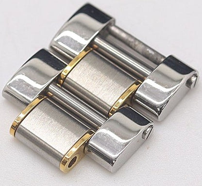 Cartier Must 21 Genuine Watch Band Link Silver Gold Two-Tone 15mm Ladies 2pcs