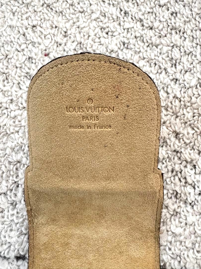 Louis Vuitton Etui Lunettes Glasses Case Monogram Brown Leather Made in France