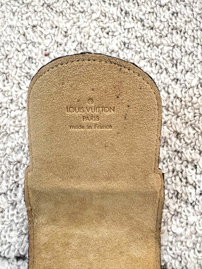 Louis Vuitton Etui Lunettes Glasses Case Monogram Brown Leather Made in France