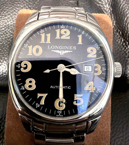 Longines Spirit L2.700.4 Automatic Date Black Dial SS Bracelet 41mm Watch Used