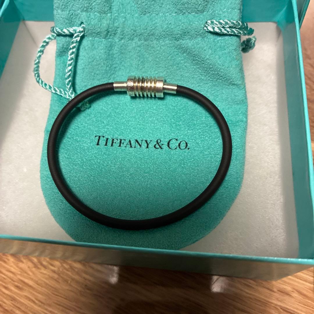 Tiffany & Co Sterling Silver 925 Rubber Surfer Bracelet Paloma Picasso 19.5cm