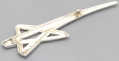 Tiffany & Co Paloma Picasso Shooting Star Brooch Pin Sterling Silver 925 8.24cm
