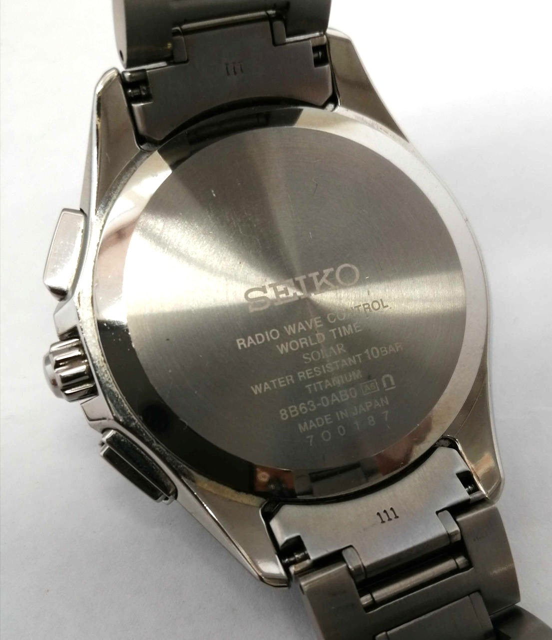 SEIKO Brightz Radio Solar World Time Blue Dial Steel Watch Men SSAE015 Japan