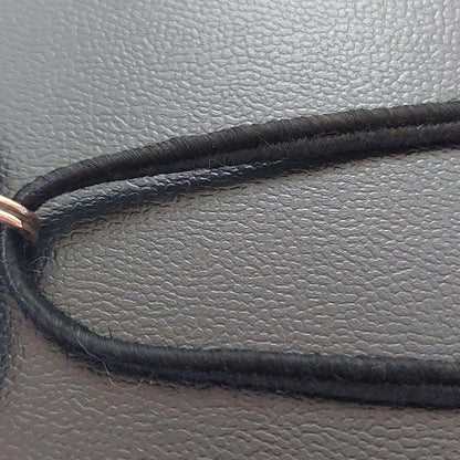 Baccarat Crystal Heart Pendant Necklace Black Leather Cord Silver Tone Hardware
