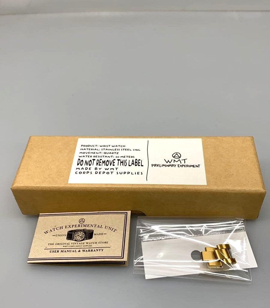 WMT Watches Preliminary Experiment Chronograph Gold Tone Quartz Watch Daytona