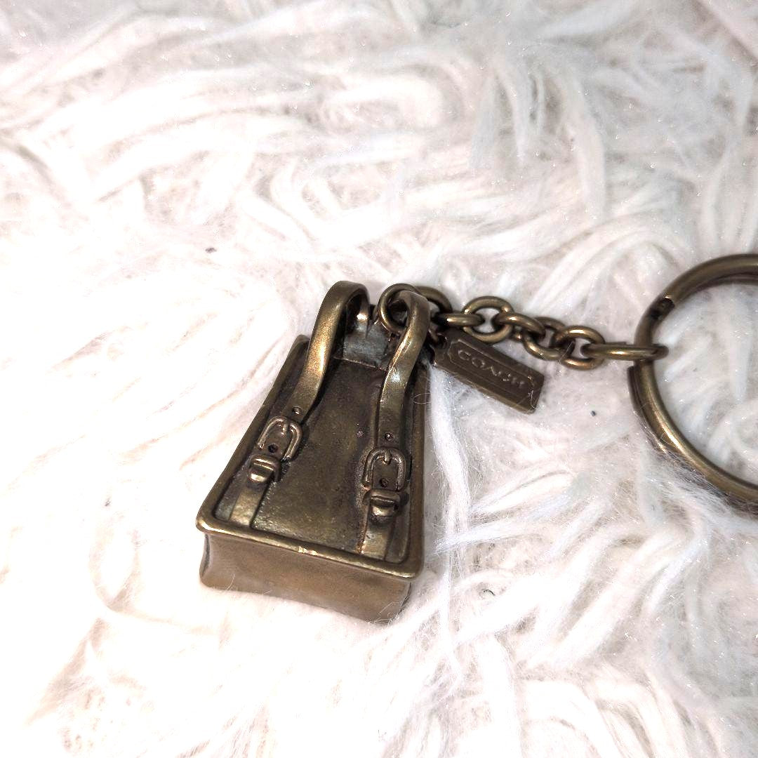 Coach Old Coach Brass Backpack Bag Charm Keychain Key Ring Vintage Rare USA