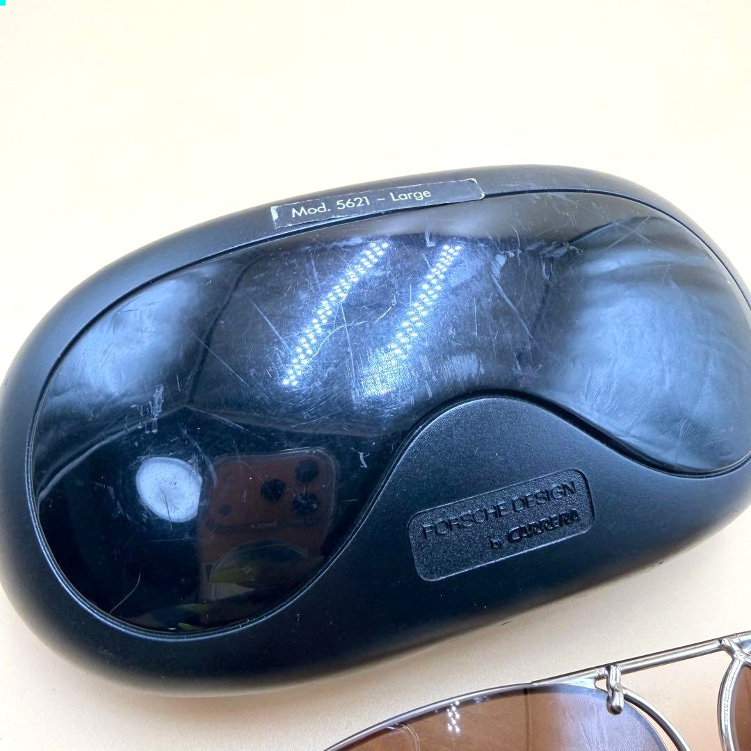 PORSCHE DESIGN by CARRERA Mod 5621 Large Sunglasses Gold Metal Brown Vintage