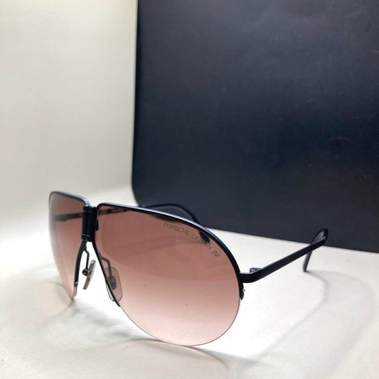 PORSCHE DESIGN by CARRERA 5628 Folding Sunglasses Black Teardrop Vintage Austria