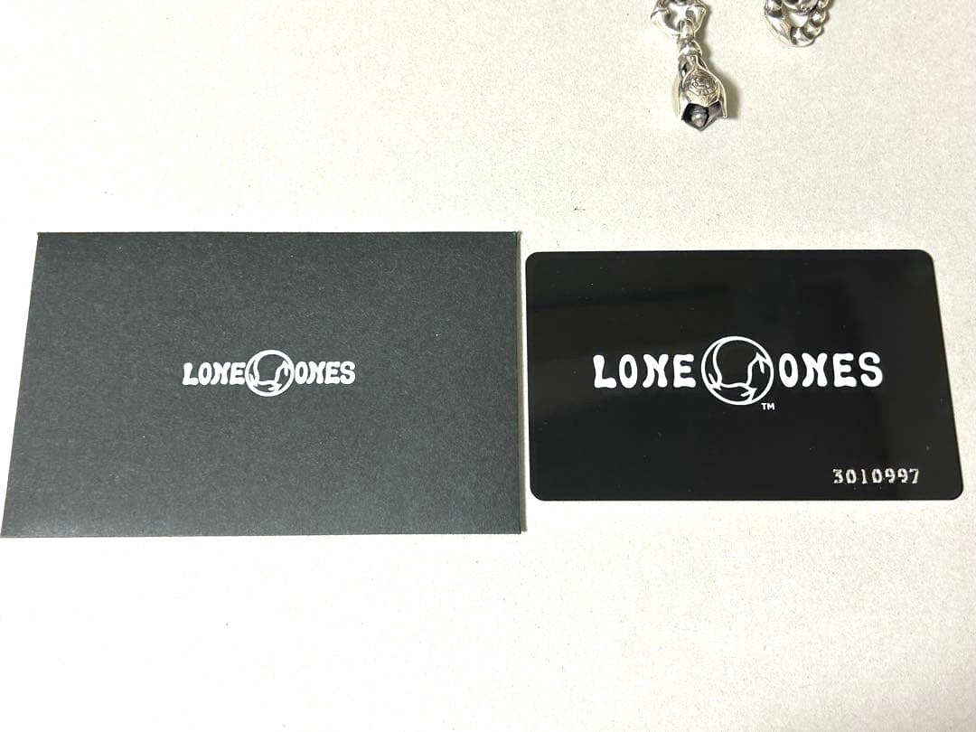 LONE ONES Tear Bell Pendant Necklace Silver Ball Chain Authentic Excellent