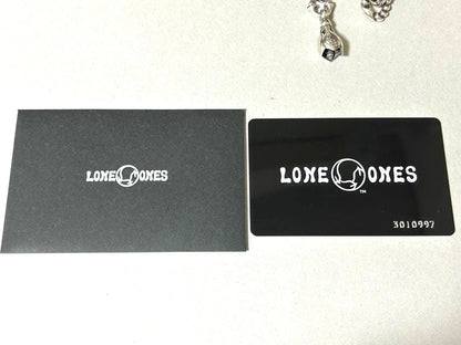 LONE ONES Tear Bell Pendant Necklace Silver Ball Chain Authentic Excellent