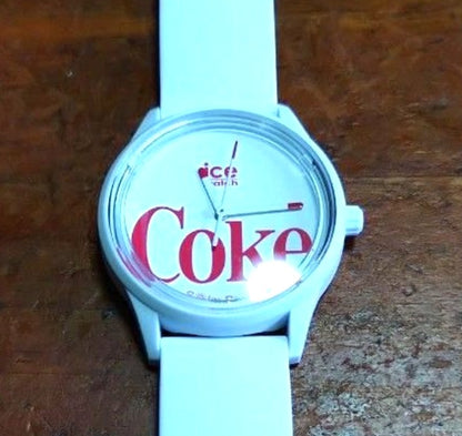 Ice-Watch 018513 Coca-Cola Collab Quartz Watch White Logo Dial With Case New