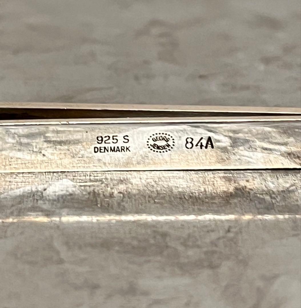 Georg Jensen # 84A Sterling Silver 925 Tie Bar Clip 5.9 cm 2.3" Denmark Used