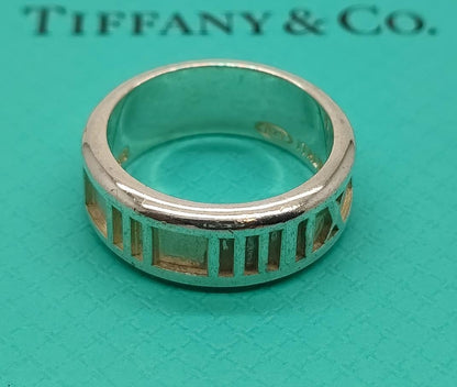Tiffany & Co Atlas Ring Sterling Silver 925 Band US5 EU49 Authentic Vintage