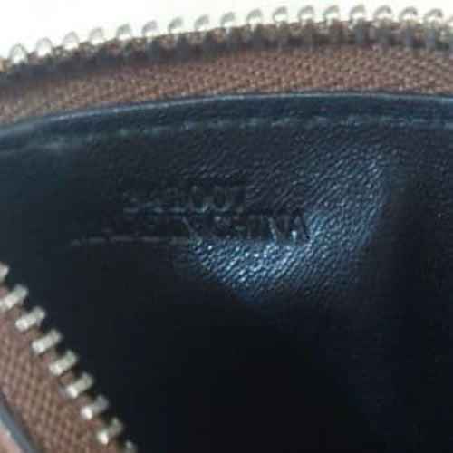 Loewe Brown Leather Embossed Coin Case Purse 12 x 9cm 4.7 x 3.5in