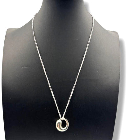 Tiffany & Co Eternal Circle Pendant Top Necklace 1.7cm x 1.7cm Silver 925 Used