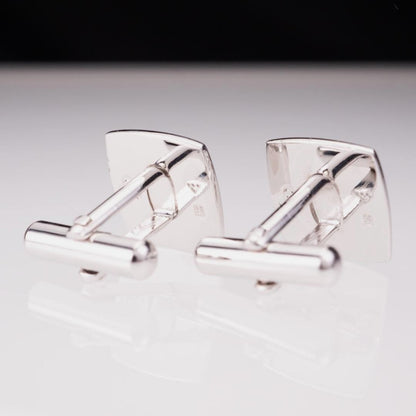 MIKIMOTO Pearl Cufflinks Silver Sterling Square Cushion 0.6in Authentic Japan