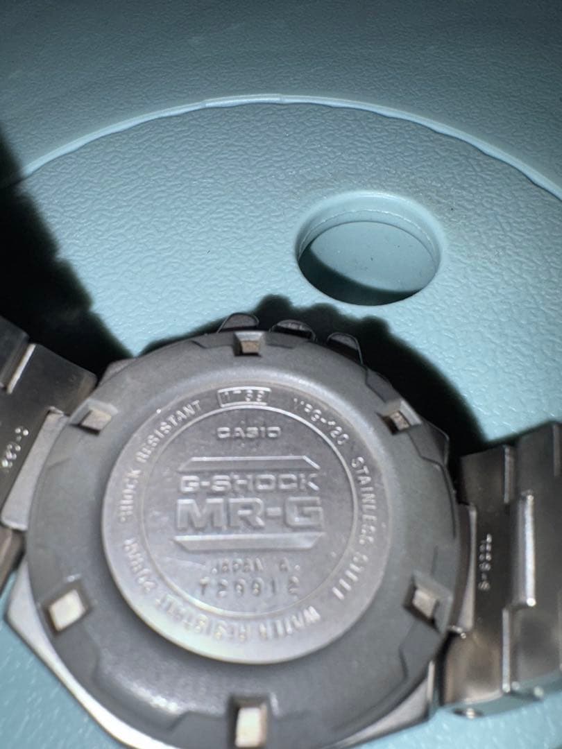 CASIO G-SHOCK MR-G Titanium Analog Watch Navy Dial Japan MRG Series Men's Used