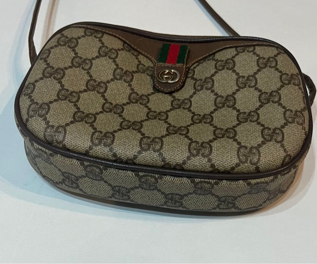 Gucci Authentic Vtg GG Canvas Sherry Line Mini Shoulder Bag Brown 13x19x4 cm
