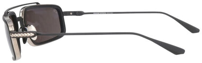 Chrome Hearts EADER Double Bridge Sunglasses Black Silver 61-20-124 Used Japan