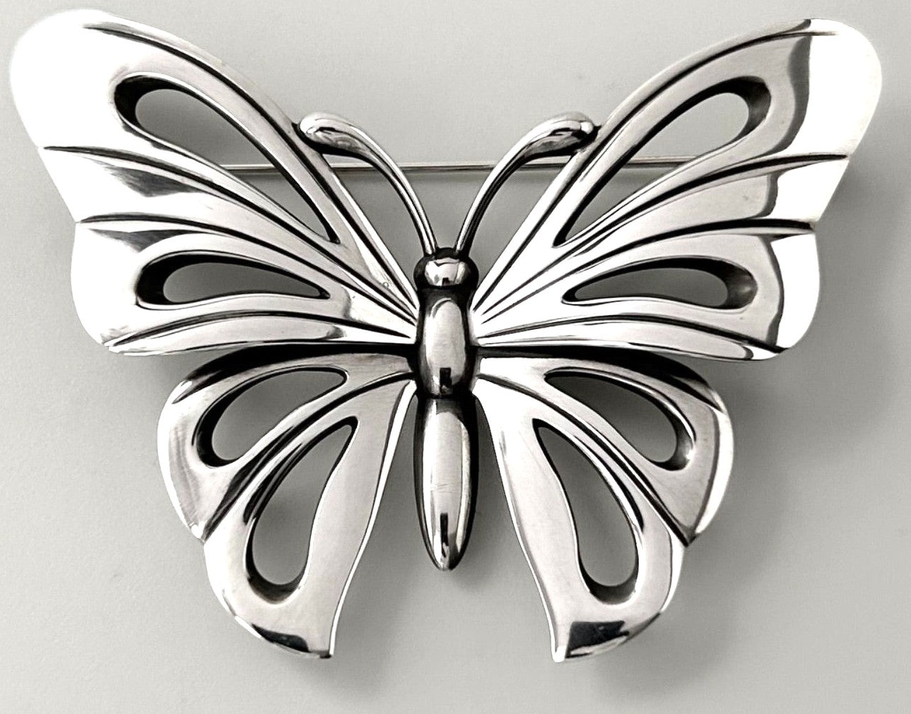 Georg Jensen Butterfly Brooch No.563 Sterling Silver 925 Pin Vintage Denmark