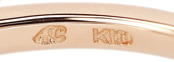4°C Yondo-C Diamond Ring K10 Pink Gold 1-Stone Solitaire Japan US 5.5 / EU 50