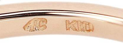 4°C Yondo-C Diamond Ring K10 Pink Gold 1-Stone Solitaire Japan US 5.5 / EU 50