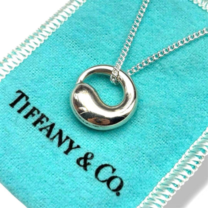 Tiffany & Co Eternal Circle Pendant Top Necklace 1.7cm x 1.7cm Silver 925 Used