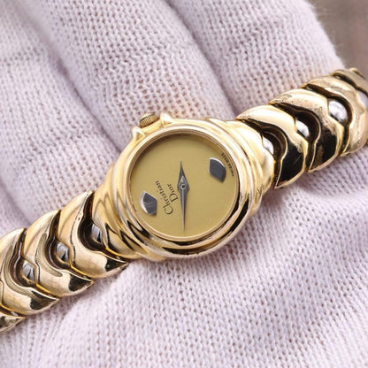 Christian Dior 3014 Vintage Bangle Watch Gold Tone Two-Tone Swiss 22mm Authentic