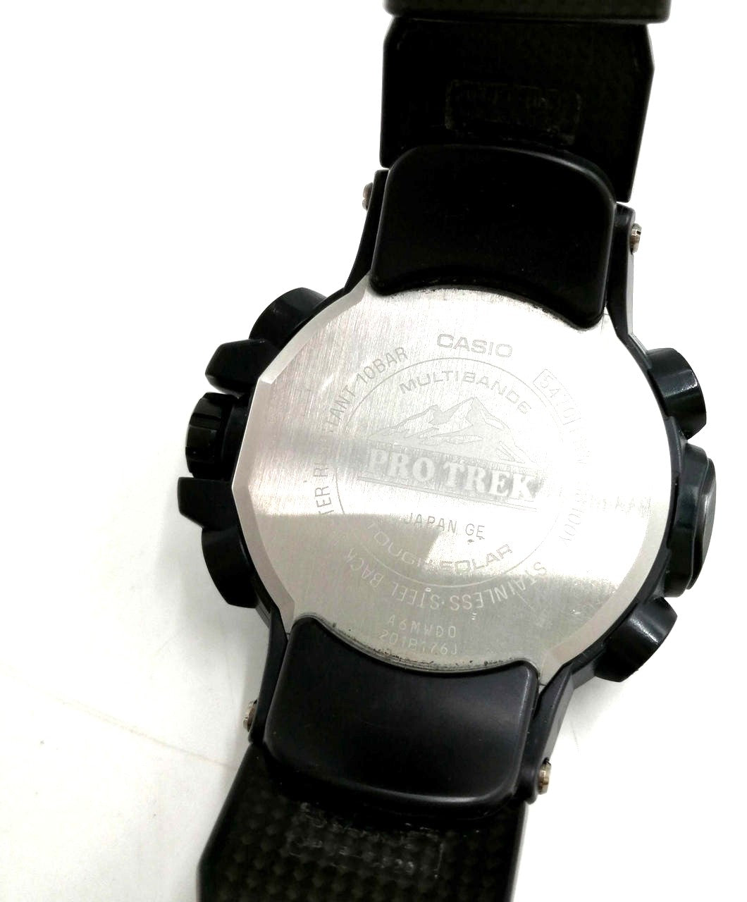 Casio Pro Trek Triple Sensor Tough Solar Ana-Digi Watch Black PRW-6000 Used