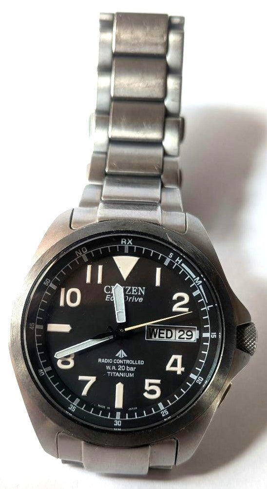 Citizen Promaster Land PMD56-2952 Eco-Drive Radio Solar Titanium Watch Japan