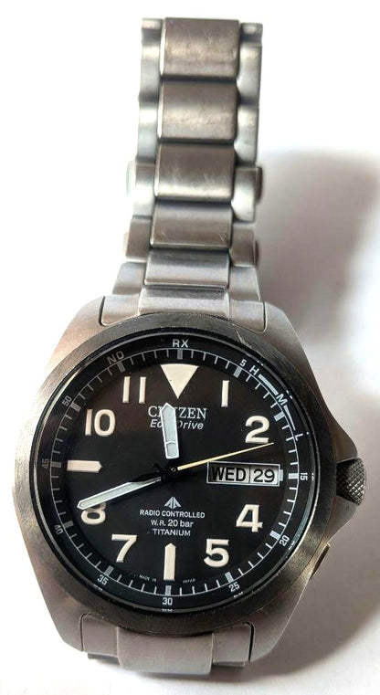 Citizen Promaster Land PMD56-2952 Eco-Drive Radio Solar Titanium Watch Japan