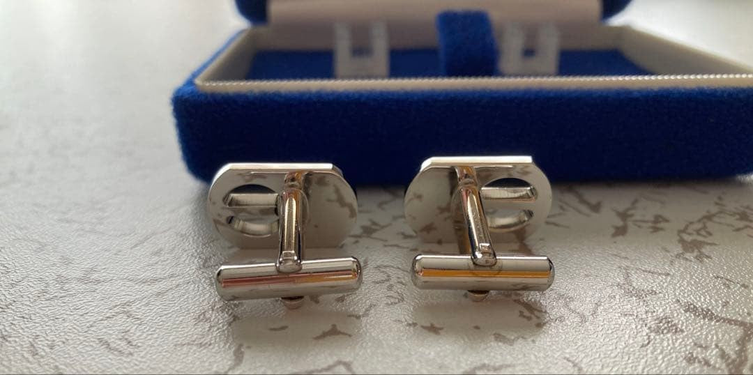 MIKIMOTO Pearl Island Silver Tone Cufflinks with Pearl Vintage Japan Authentic