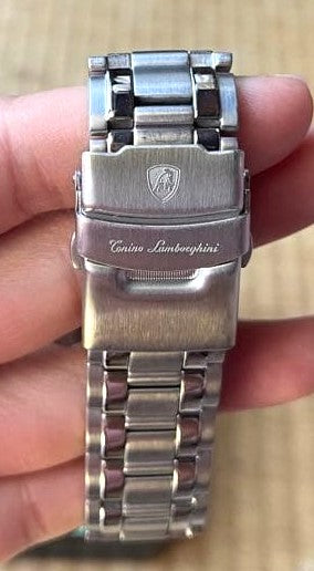 Tonino Lamborghini Men Watch Blue Dial Silver Stainless Steel 2006 Ltd W/ Box