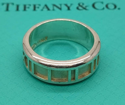 Tiffany & Co Atlas Ring Sterling Silver 925 Band US5 EU49 Authentic Vintage