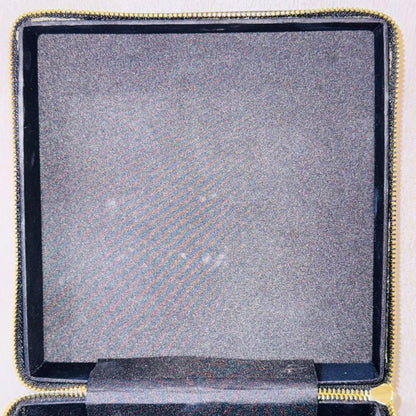 Yves Saint Laurent YSL Beaute Black Gold Tone Vanity Pouch Cosmetic Pouch
