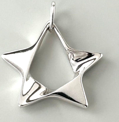 Georg Jensen 178 Star Pendant Top Sterling Silver 925 Denmark 1.0x1.0in.