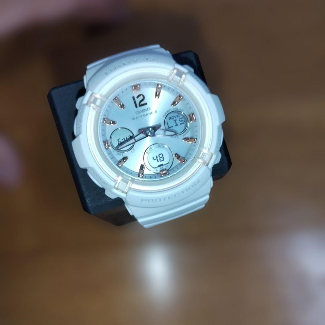 CASIO Baby-G BGA-2800 Multiband 6 Solar Womens Watch White Resin Analog Digital