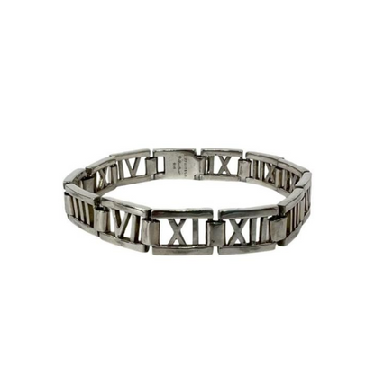 Vintage Tiffany & Co Sterling Silver 925 Atlas Link Bangle Bracelet 16.5cm Rare