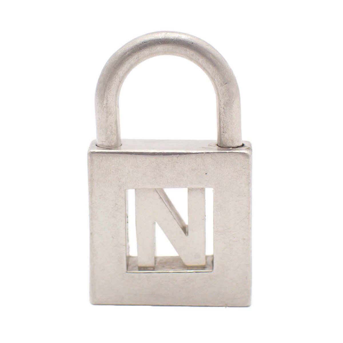 Tiffany & Co Sterling Silver 925 Padlock Cadena Necklace Top Charm Alphabet N