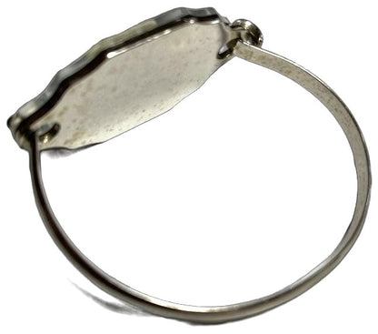 CHANEL CC Logo Mirror Bangle Bracelet Silver Vintage Wrist 14.5cm(5.7in) Used