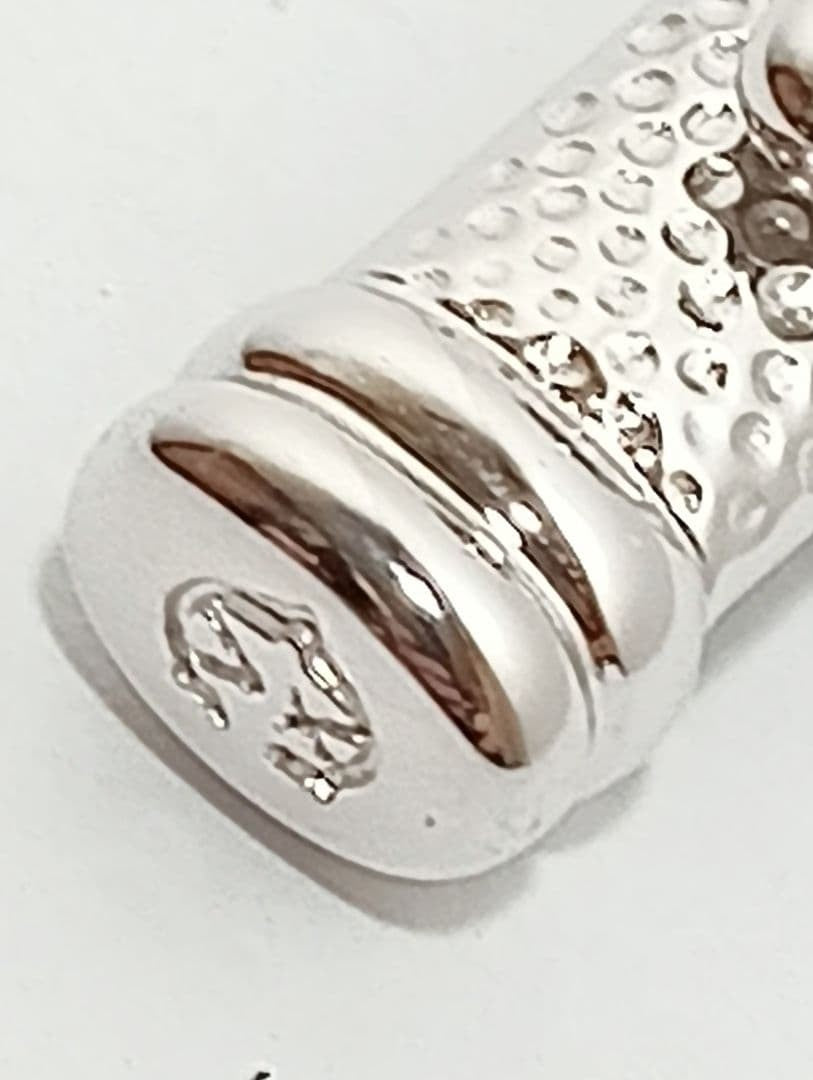 Philippe Charriol Auth Silver Wire Motif Tie Clip Bar Mens Accessory Used