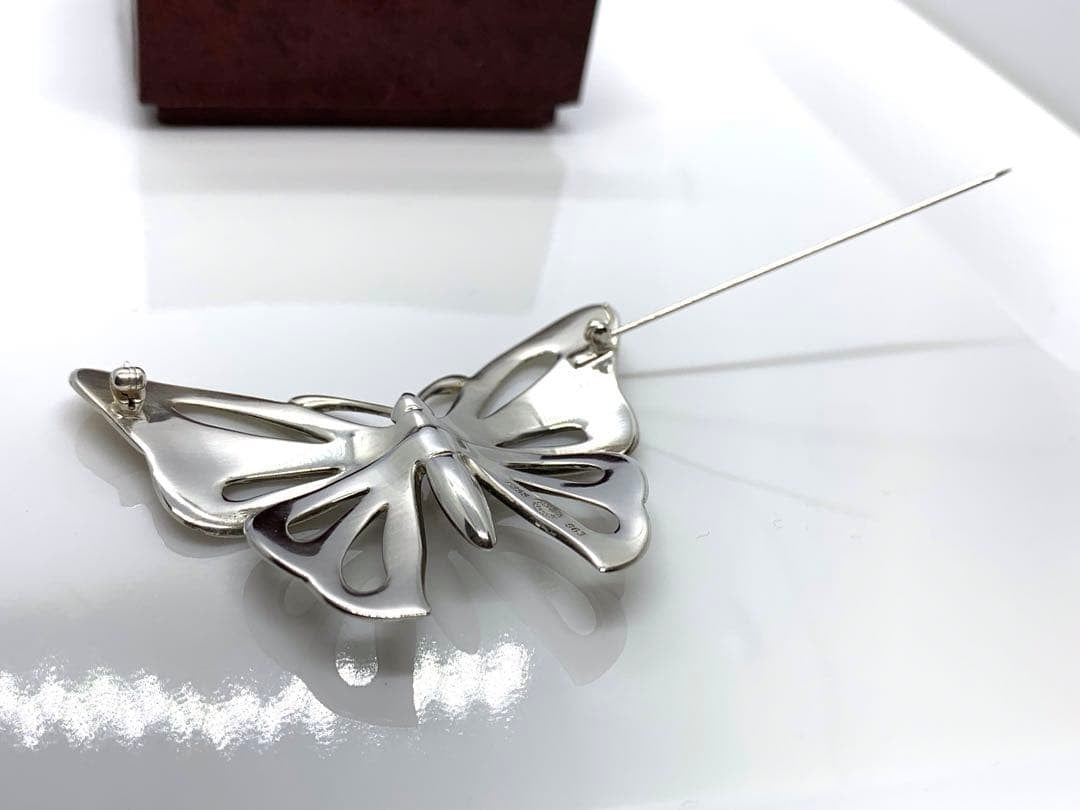 Vintage Georg Jensen # 563 Sterling Silver 925 Butterfly Brooch Excellent