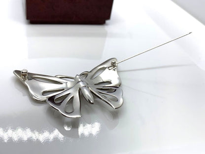 Vintage Georg Jensen # 563 Sterling Silver 925 Butterfly Brooch Excellent