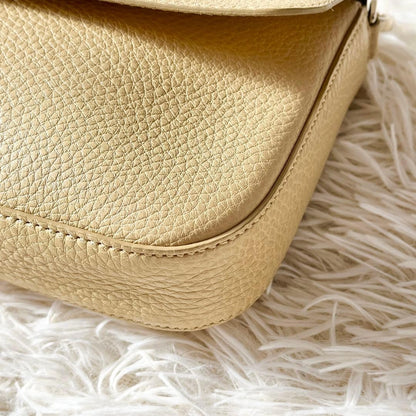 Tiffany & Co Gold Hardware Beige Leather Mini Handbag Top Handle Near Mint